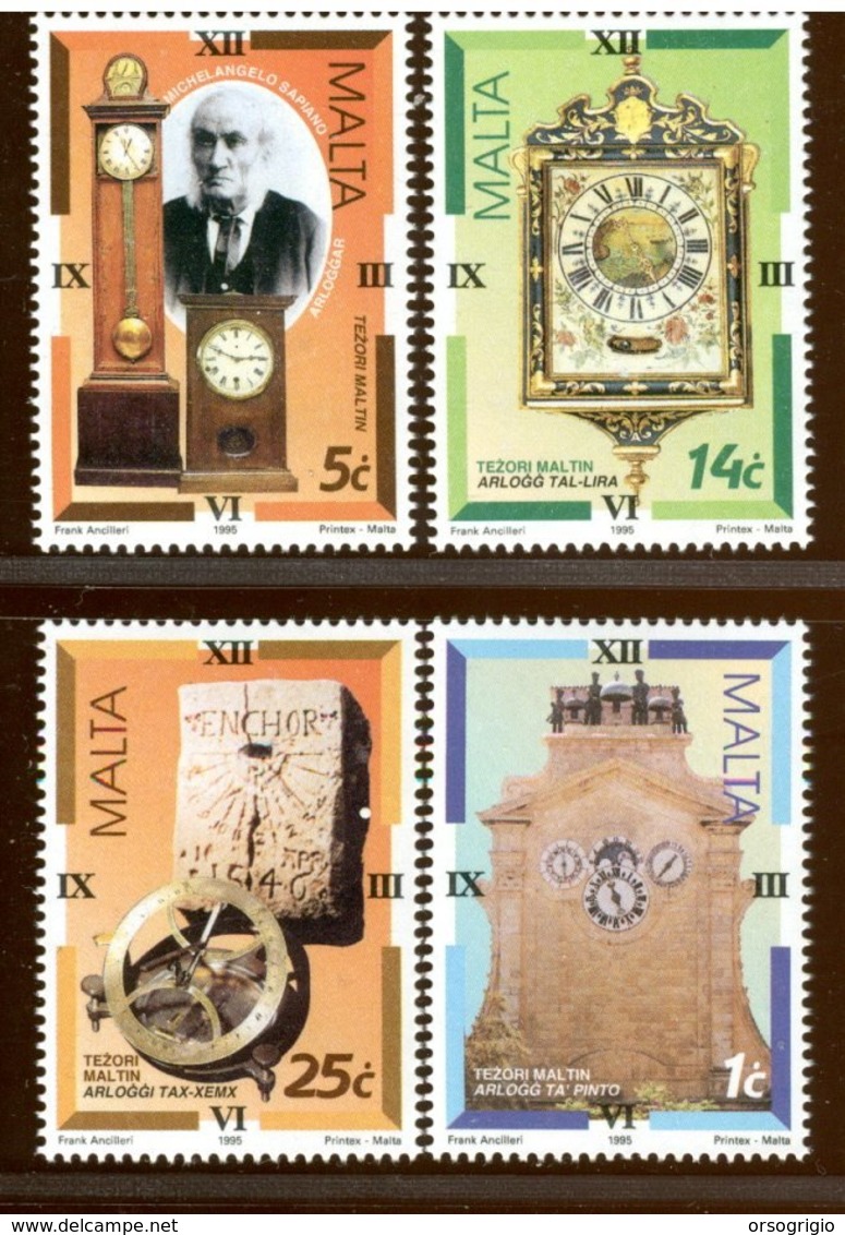 MALTA - 1995 -  OROLOGIO  CLOCK  -  PENDOLA  -  MERIDIANA - Orologeria