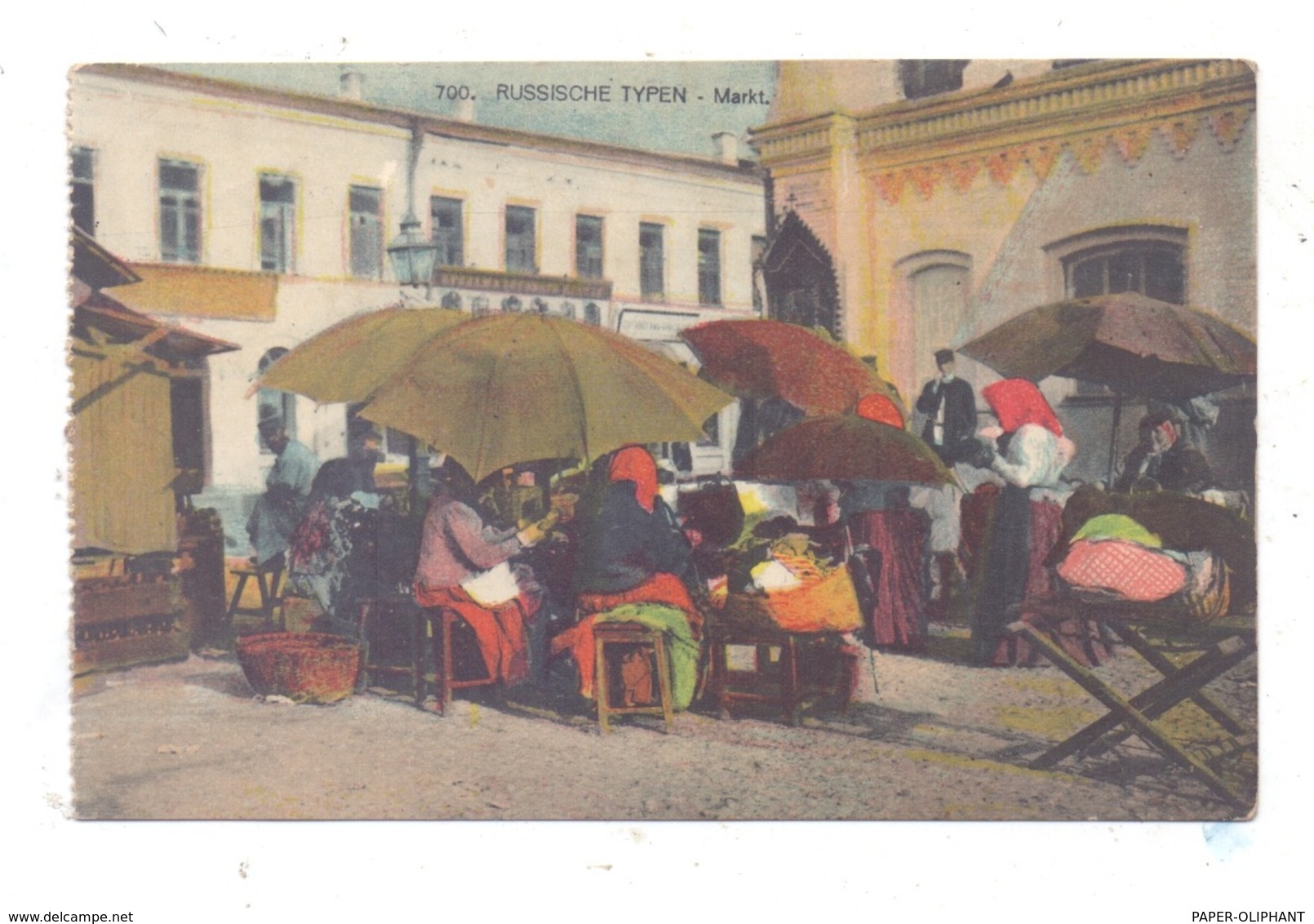 RUSSLAND - Russische Typen, Markt, 1917, Deutsche Feldpost - Russland