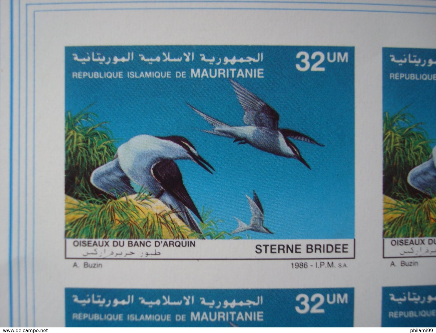 MAURITANIA 1986 2 IMPERFORATED FULL SHEETS MNH** / BUZIN BIRDS - Mauritanie (1960-...)