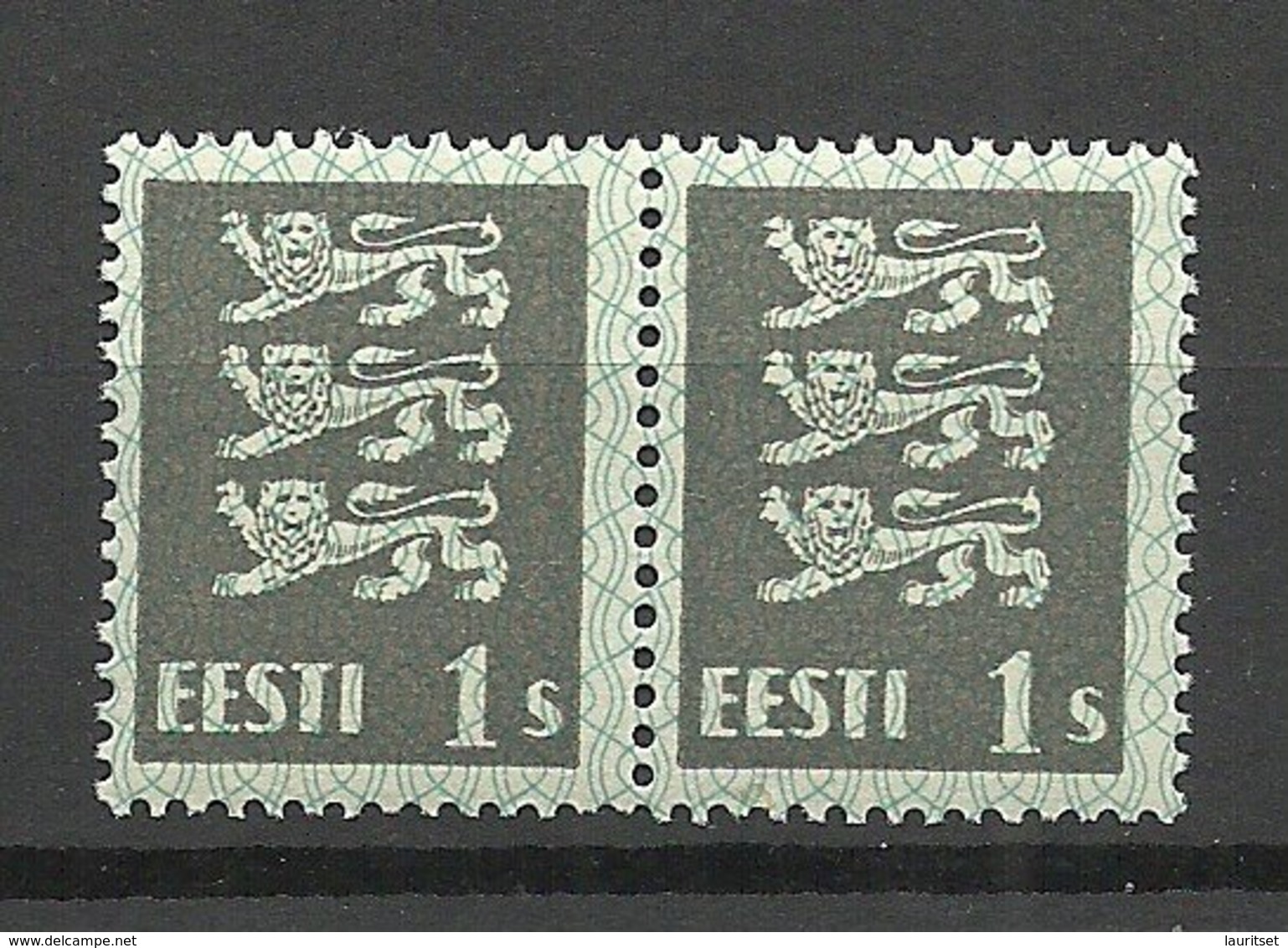 ESTLAND Estonia 1928 Michel 74 Thick Paper Type /Dicke Papiersorte Als Paar MNH - Estland