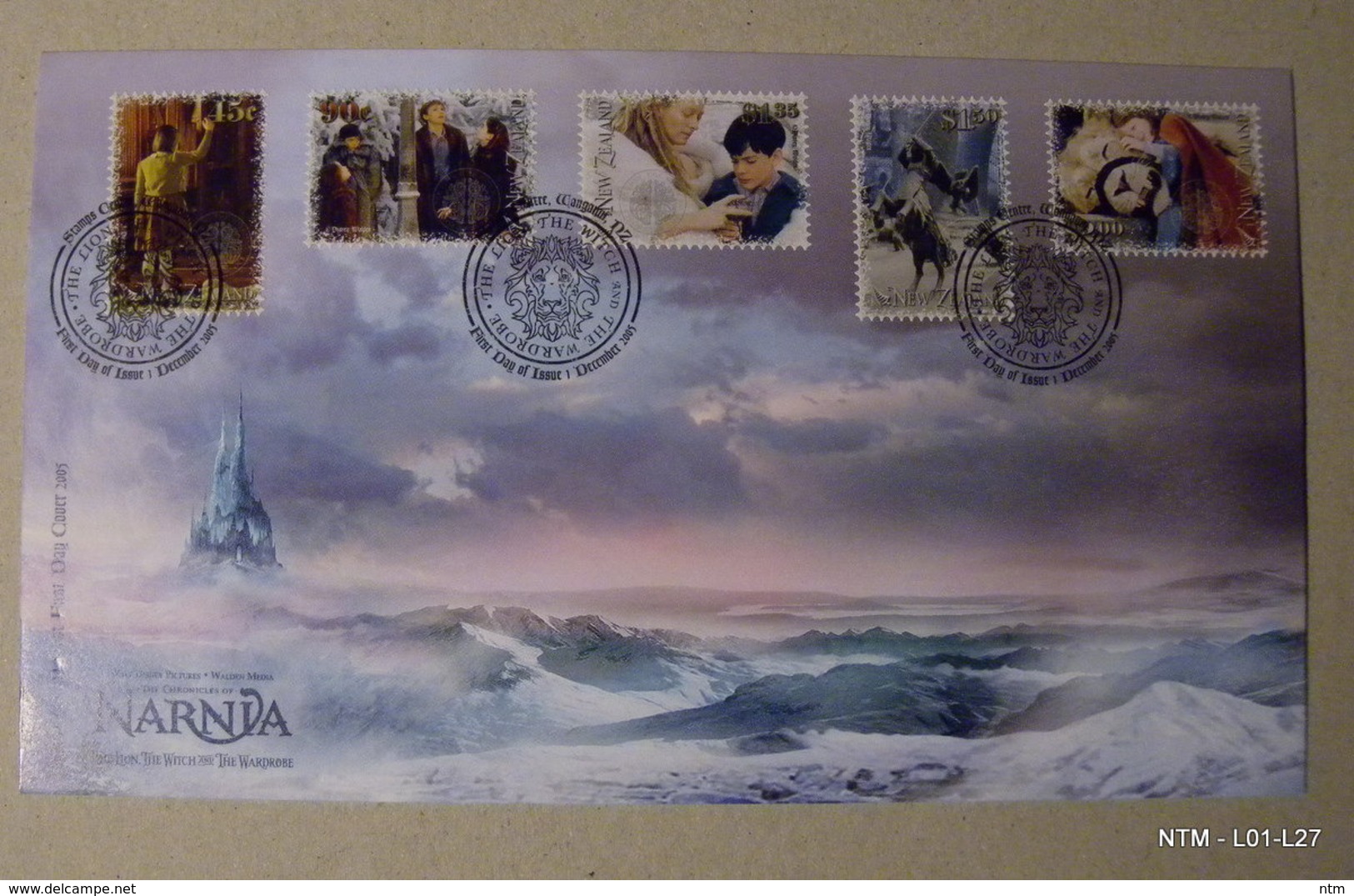 NEW ZEALAND 2005.  First Day Cover: Narnia Walt Disney Pictures The Lion, The Witch & The Wardrobe 2 Covers. - Cartas & Documentos