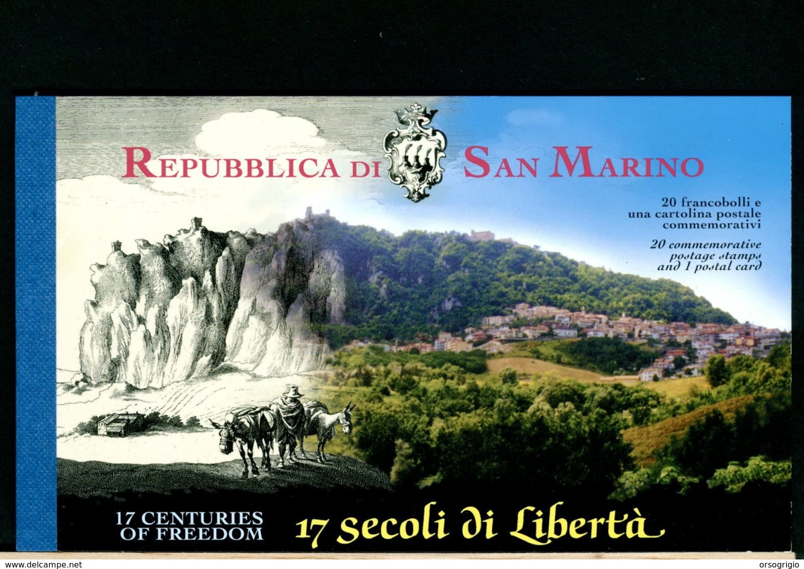 SAN MARINO - LIBRETTO 2001  -  17  SECOLI DI LIBERTA'  -  Perfetto Lusso - Carnets