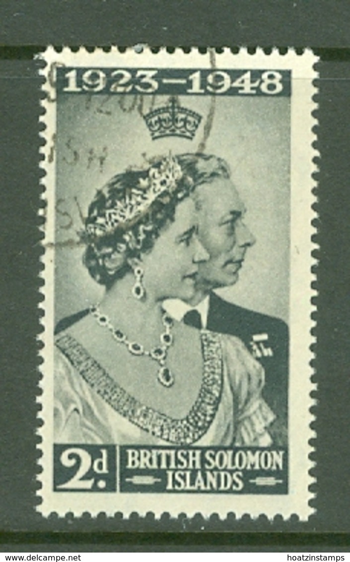 British Solomon Is: 1948   Royal Silver Wedding    SG75   2d    Used - British Solomon Islands (...-1978)