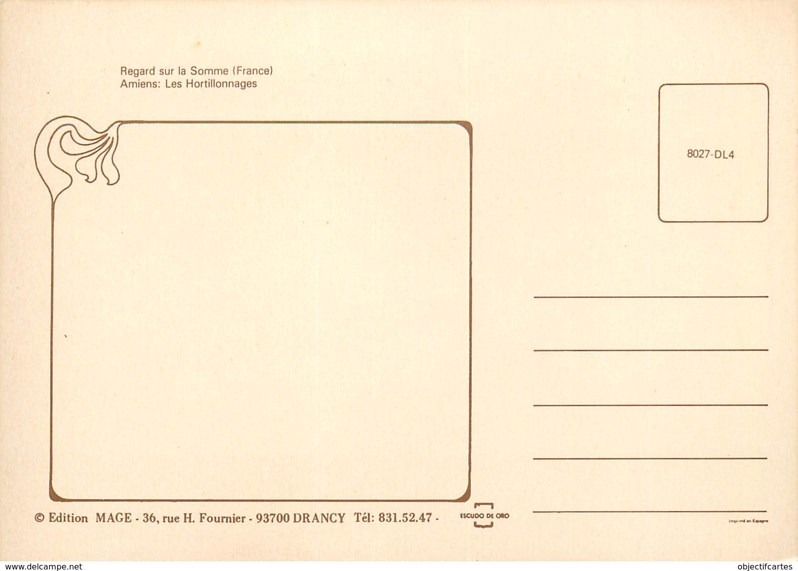 AMIENS  Les HORTILLONNAGES   24   (scan Recto-verso)MA2269Bis - Amiens