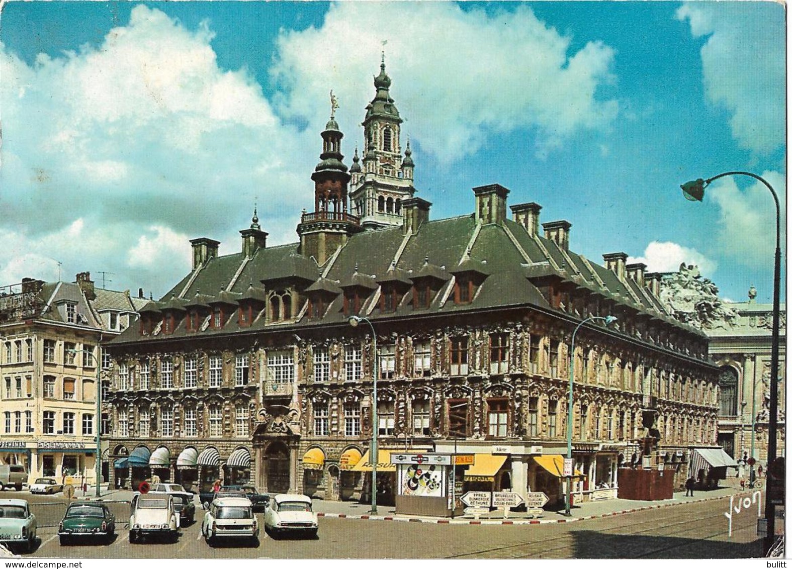 LILLE - Place Du Générale De Gaulle - Ancienne Bourse - Voiture : Citroen DS - 2CV - Simca - Lille