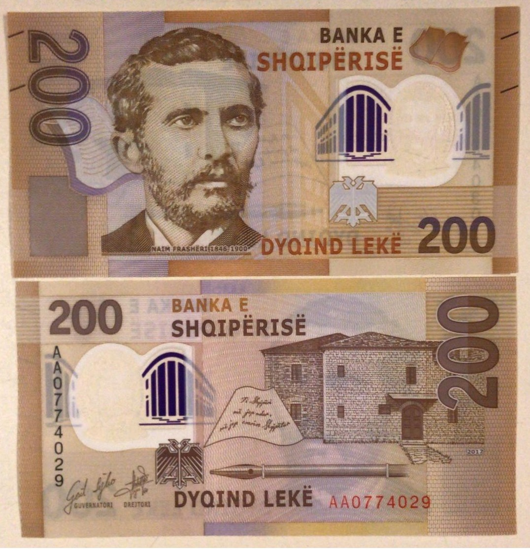 Albania 200 Leke P-new 2019 UNC Polymer Banknote - Albania