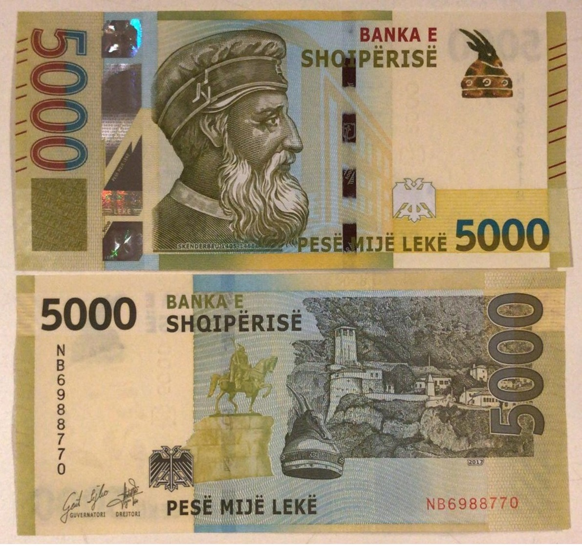 Albania 5000 Leke P-new 2019 UNC Banknote - Albania