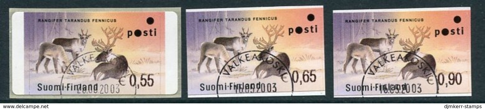 FINLAND 2003 Forests ATM, Three Values Used.  Michel 40 - Automatenmarken [ATM]