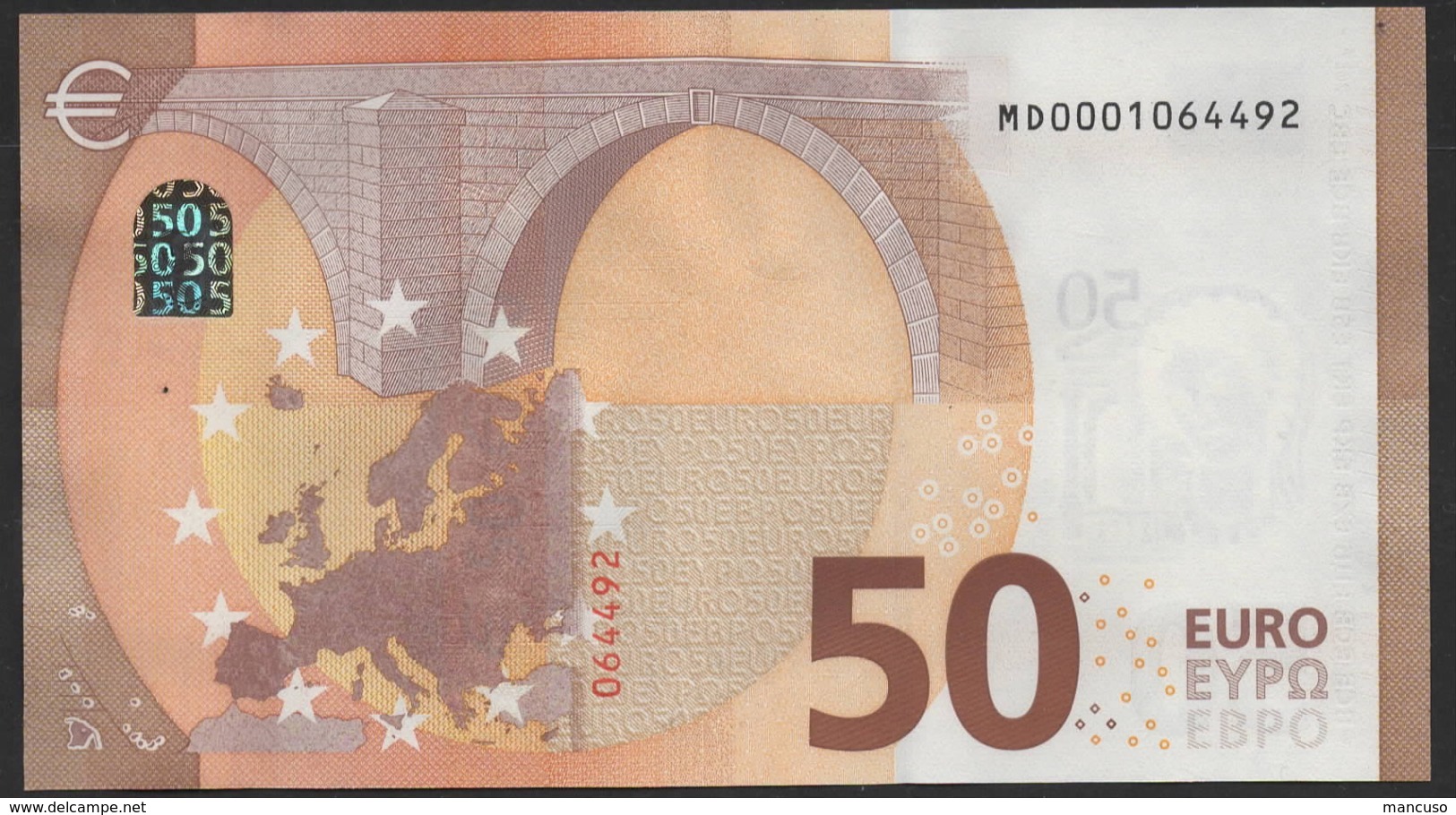 50 EURO PORTUGAL  MD000  M001  -  DRAGHI   UNC - 50 Euro