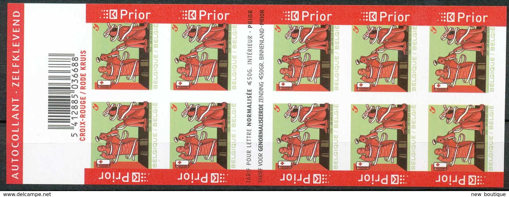 NB - [90751]SUP//ND/Imperf-B63, Croix-Rouge. Carnet De 10 Timbres. - Autres & Non Classés