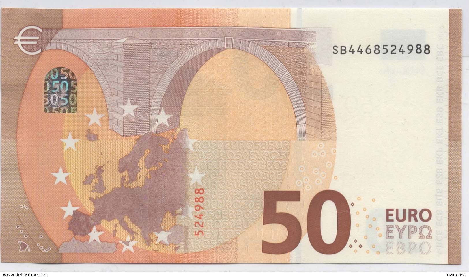 50 EURO ITALIA  SB  S024  Ch. "46"  - DRAGHI   UNC - 50 Euro
