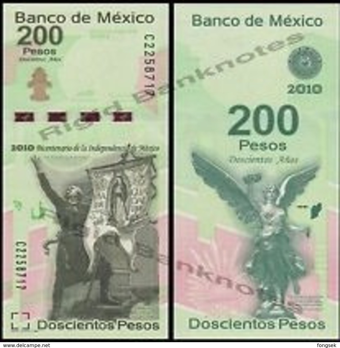 MEXICO. 200 PESOS, 2008 (2010) P-129 . COMMEMORATIVE. BICENTENARY OF INDEPENDENCE. UNC/NEUF - Mexico