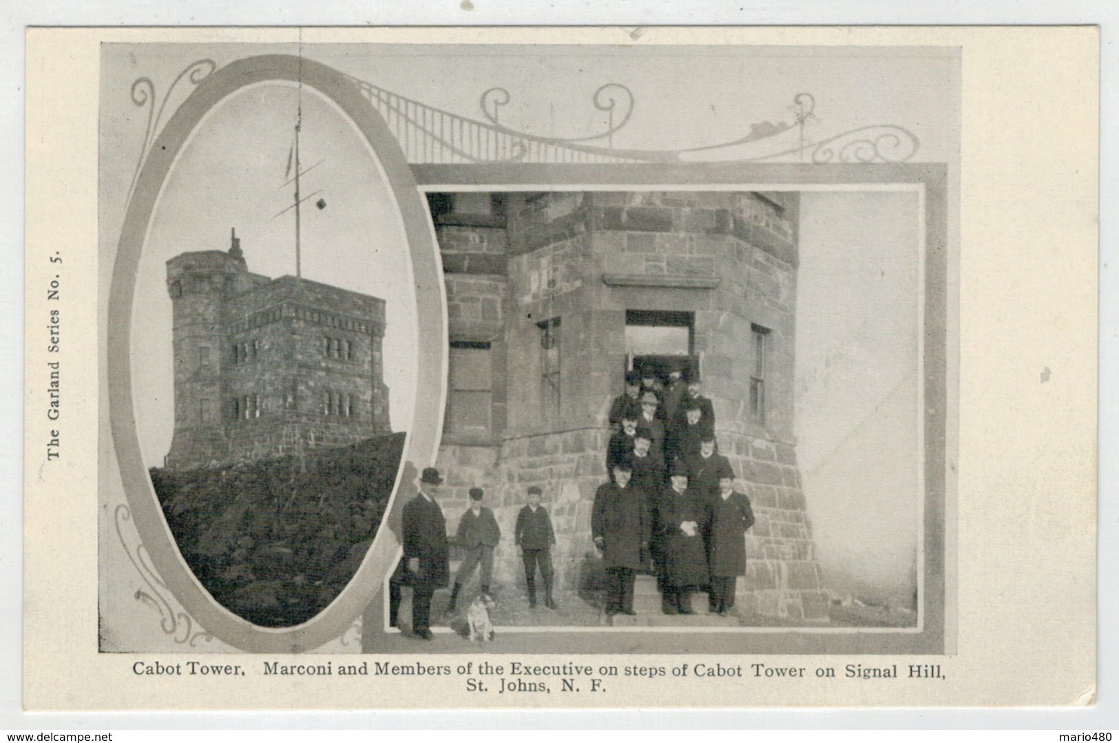 C.P.P.-NEW FOUNDLAND   ST,JOHNS  CABOT  TOWER   MARCONI AND  MEMBER OF THE EXECUTIVE.ON SIGNAL  HILL  2  SCAN    (NUOVA) - St. John's