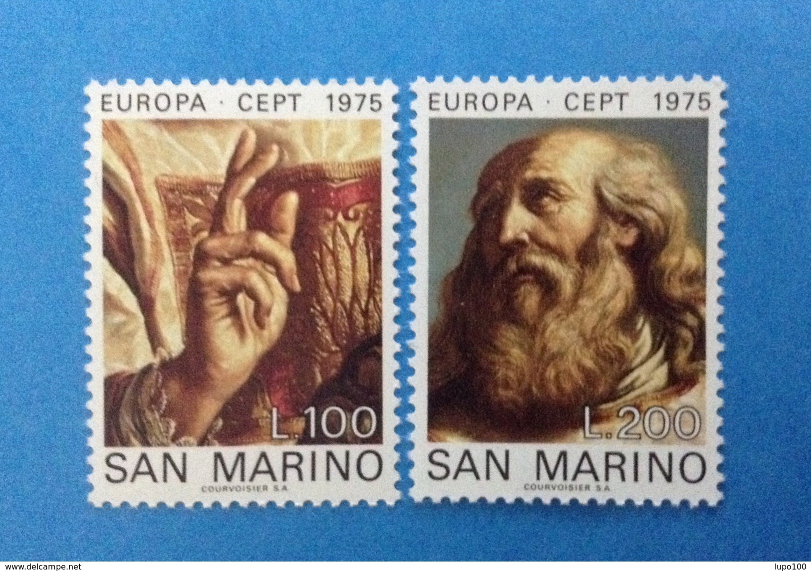 1975 SAN MARINO FRANCOBOLLI NUOVI STAMPS NEW MNH** EUROPA CEPT DIPINTO QUADRO DEL GUERCINO - Ungebraucht