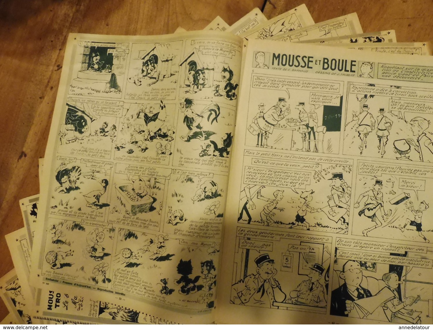 1952  Moustache Et Trottinette....dans : Le Brigand De La Marre-moussue (Dessins De CALVO), Etc - Autres & Non Classés