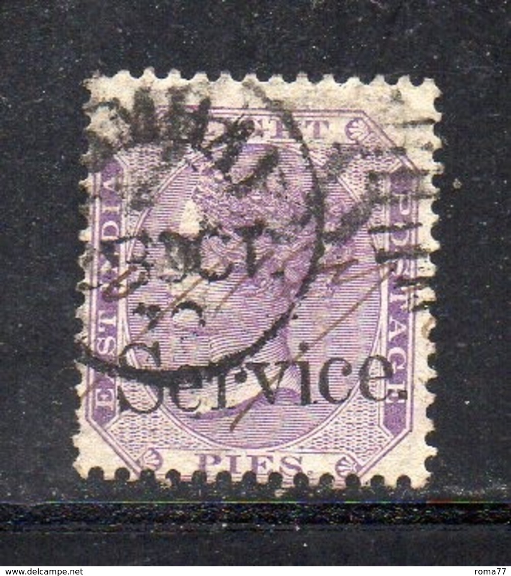 APR3075 - INDIA 1866, Servizio Yvert  N. 7  Usato (2380A). Spst Service - 1858-79 Compagnia Delle Indie E Regno Della Regina