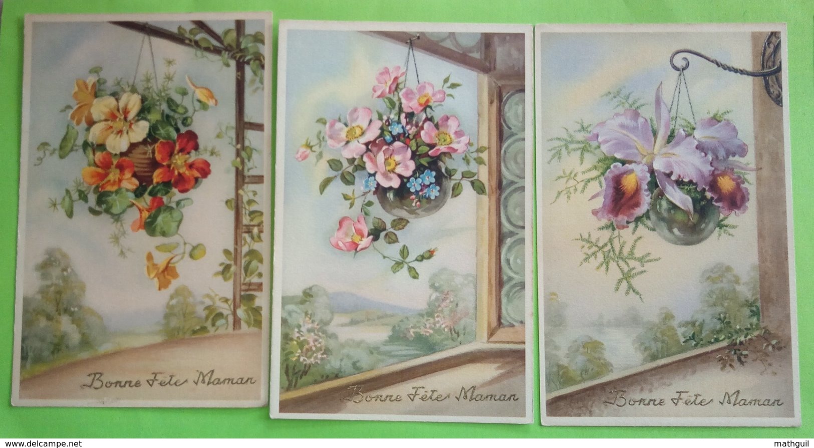 LOT DE 3 CARTES BONNE FETE MAMAN COLORPRINT  6607 6609 6611 - Fête Des Mères