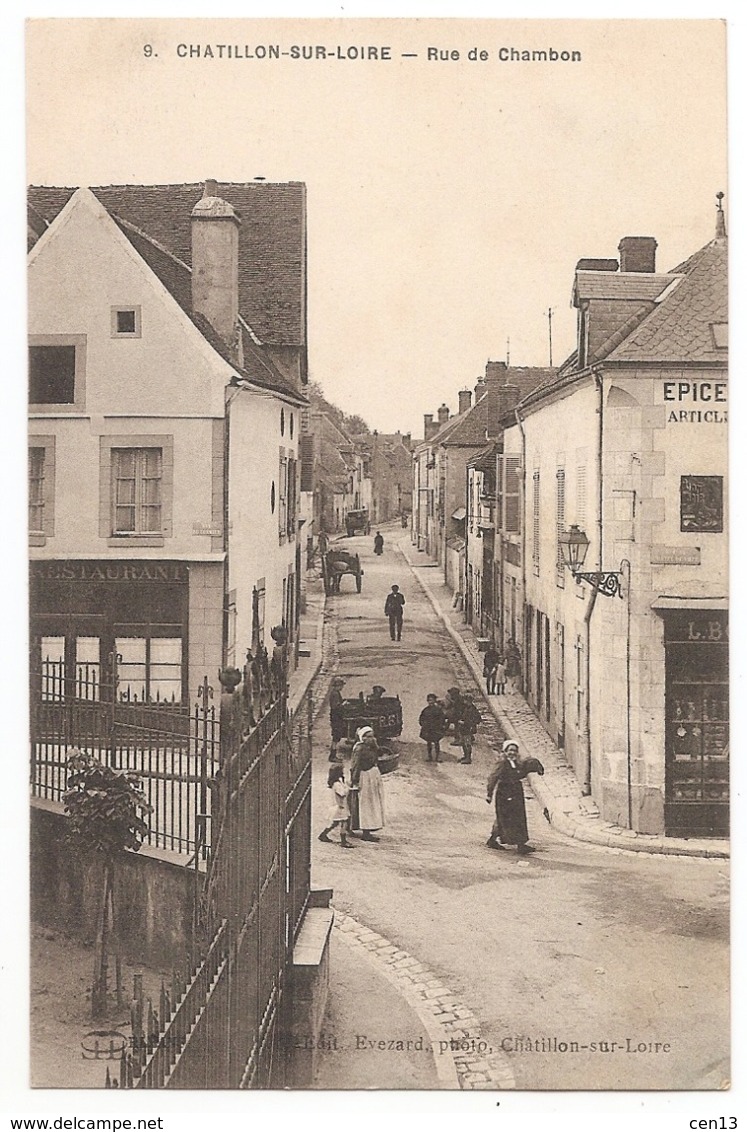 45 - CHÂTILLON-sur-LOIRE - Rue De Chambon - Chatillon Sur Loire