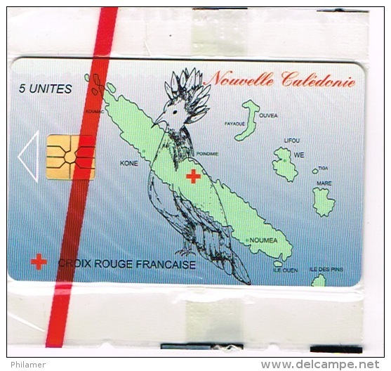 Nouvelle Caledonie Telecarte Phonecard Prive  Croix Rouge Cagou Carte Cote 70 Euro NC34A TB - Neukaledonien