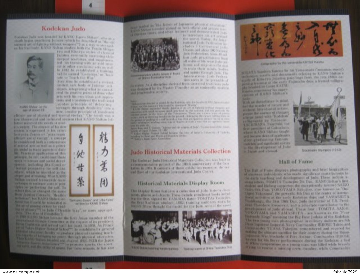 Z.09 GIAPPONE JAPAN TOKYO 2019 KODOKAN JUDO SEDE MONDIALE MUSEUM & LIBRARY 1 DEPLIAN GIAPPONESE + 1 DEPLIAN INGLESE - Martial Arts