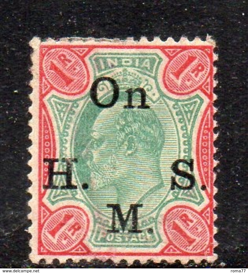 APR3089 - INDIA 1902, Servizio Yvert  N. 46  *  Linguella  (2380A). Spst On H.M.S. - 1902-11  Edward VII
