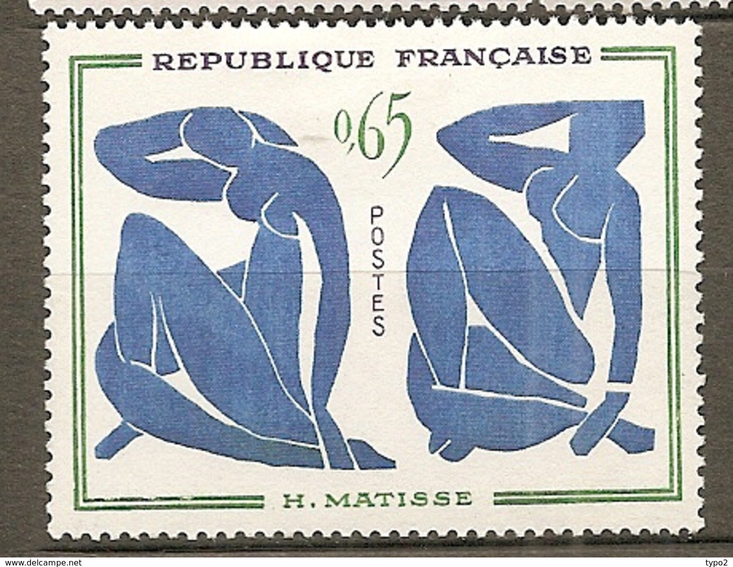 1961 Yv. N° 1320   ** MNH  65c   Tableaux  Matisse  Cote 4  Euro TBE - Ungebraucht