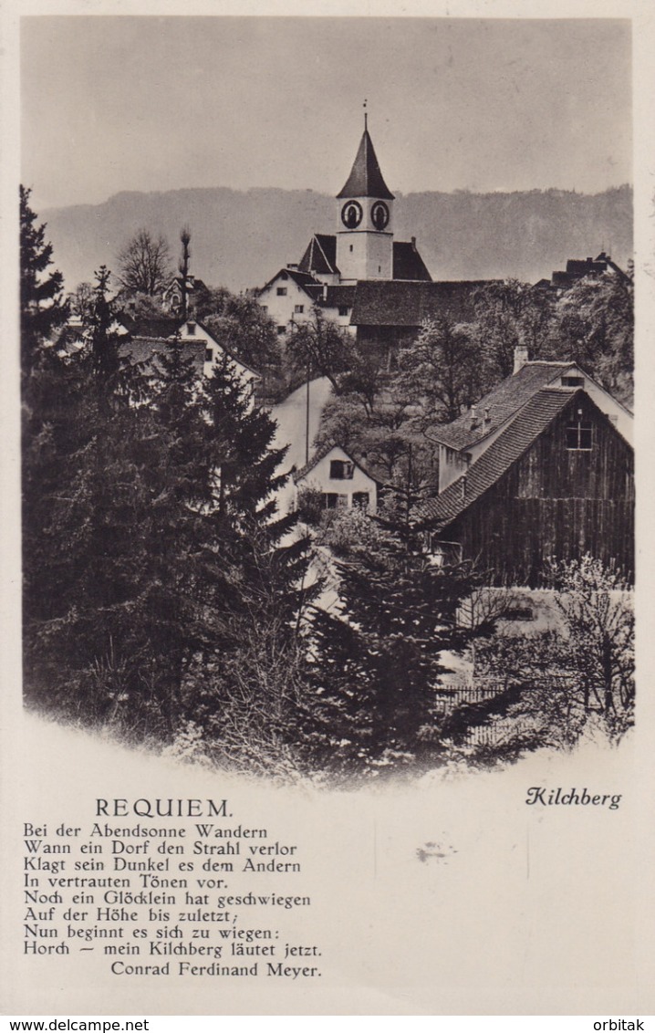 Kilchberg * Stadtteil, Gedicht, Requiem, Collage * Schweiz * AK1316 - Kilchberg