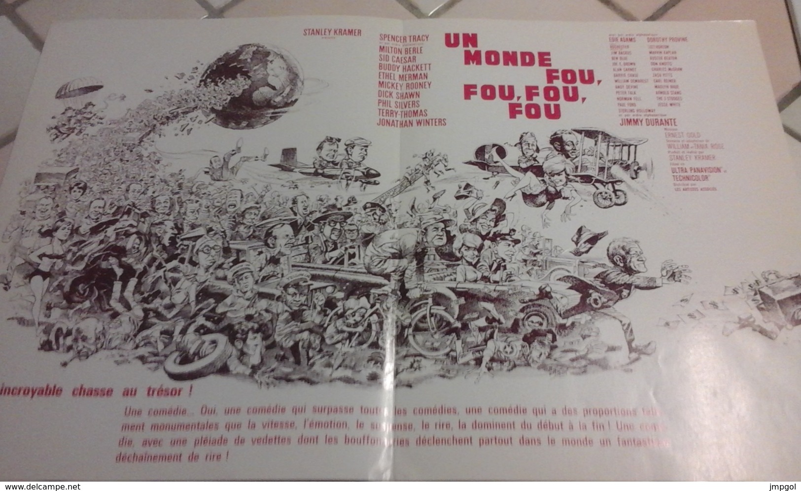 Dossier De Presse "Un Monde Fou Fou Fou" Stanley Kramer Spencer Tracy Mickey Rooney Buster Keaton - Werbetrailer