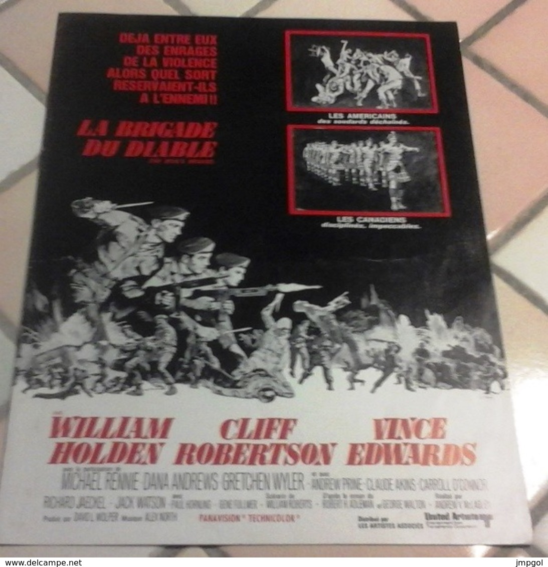 Dossier De Presse "La Brigade Du Diable" William Holden Cliff Robertson Dana Andrews Vince Edwards Andrew Mac Laglen - Pubblicitari