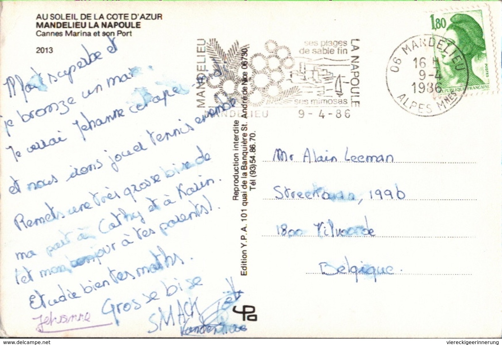 ! [06] 1986, Cpm  Mandelieu-la-Napoule, Frankreich - Andere & Zonder Classificatie