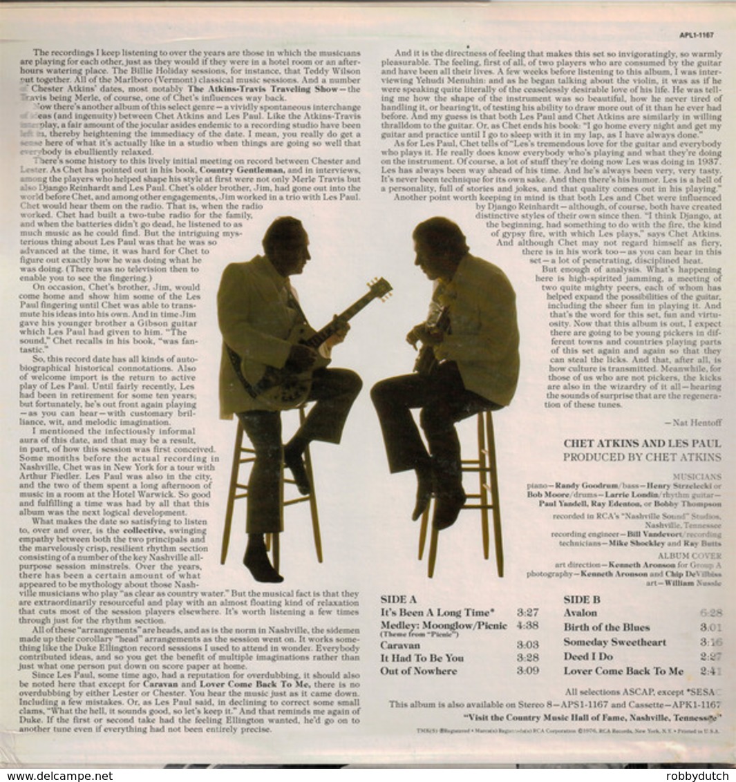 * LP * CHESTER & LESTER - CHET ATKINS & LES PAUL (USA 1976 EX!!!) - Country En Folk