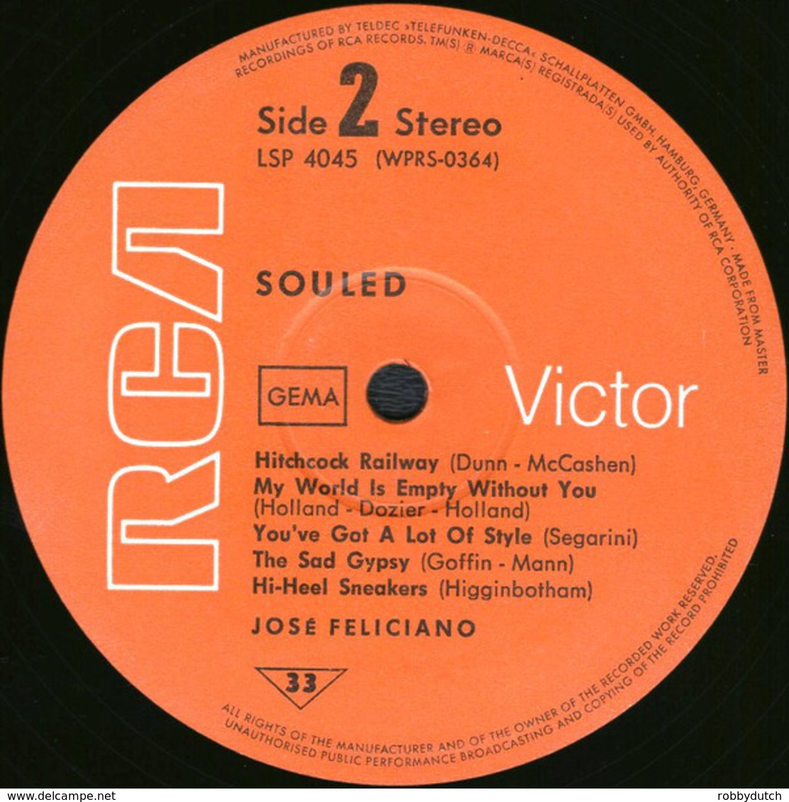 * LP *  JOSÉ FELICIANO - SOULED (Germany 1968) - Disco & Pop