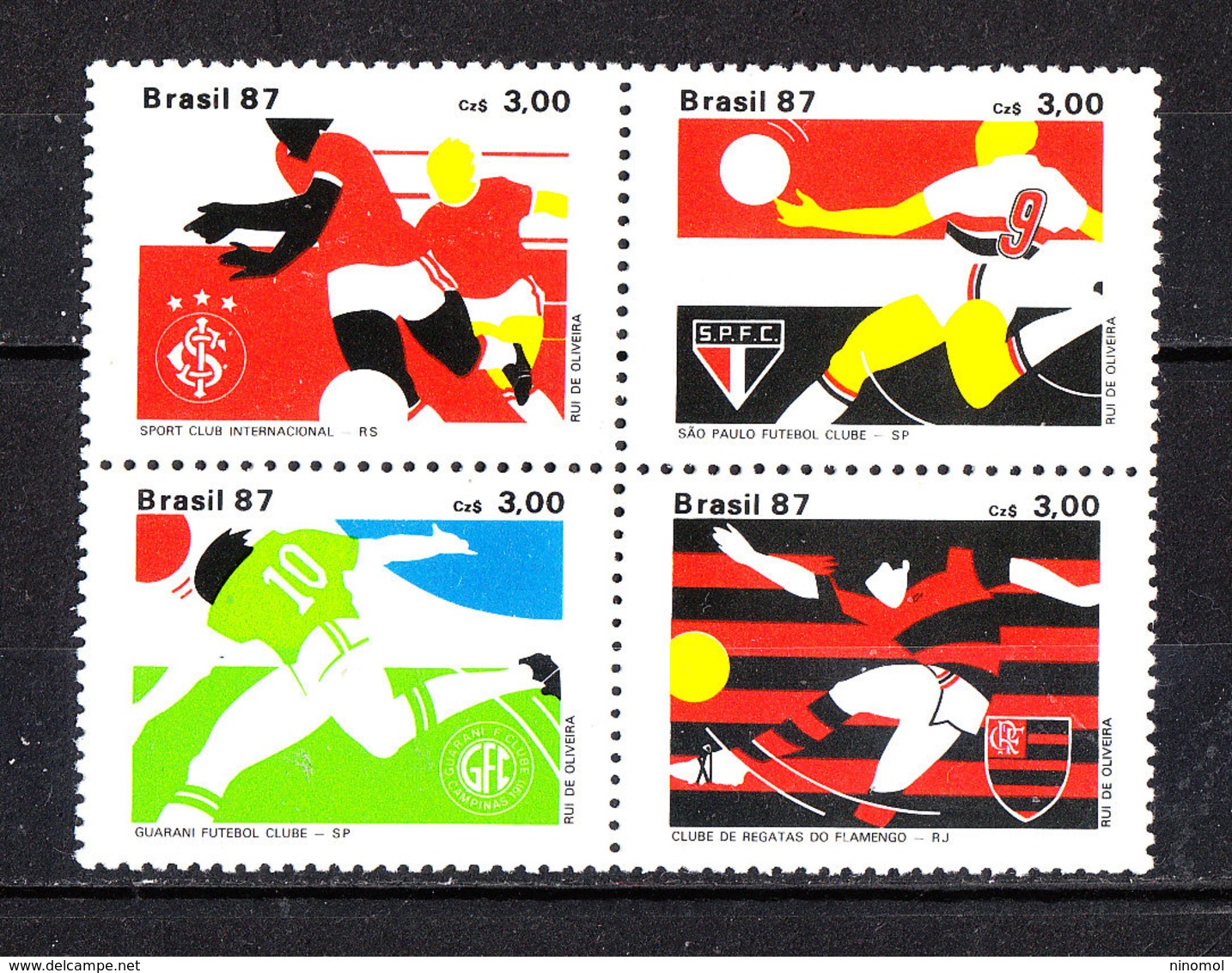 Brasile  -  1987.  Clubs Vincitori Della Copa De Oro. Clubs Winners Of The Copa De Oro. Complete MNH Series - Club Mitici