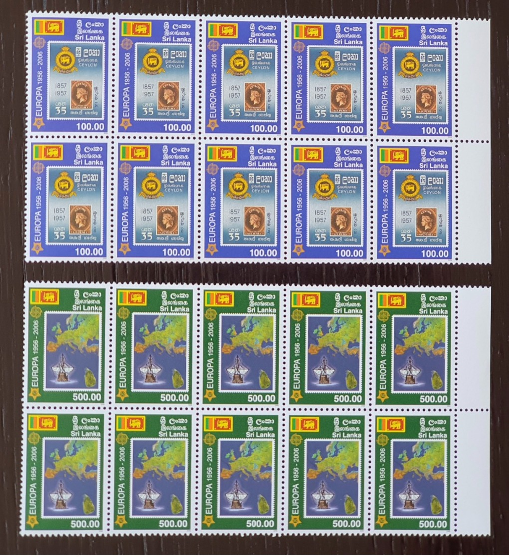 Sri Lanka/Ceylon 2006; 10 Sets; Europa CEPT; MNH / Neuf** / Postfrisch!! Face Value €32; CV €150 !! - Sri Lanka (Ceylon) (1948-...)