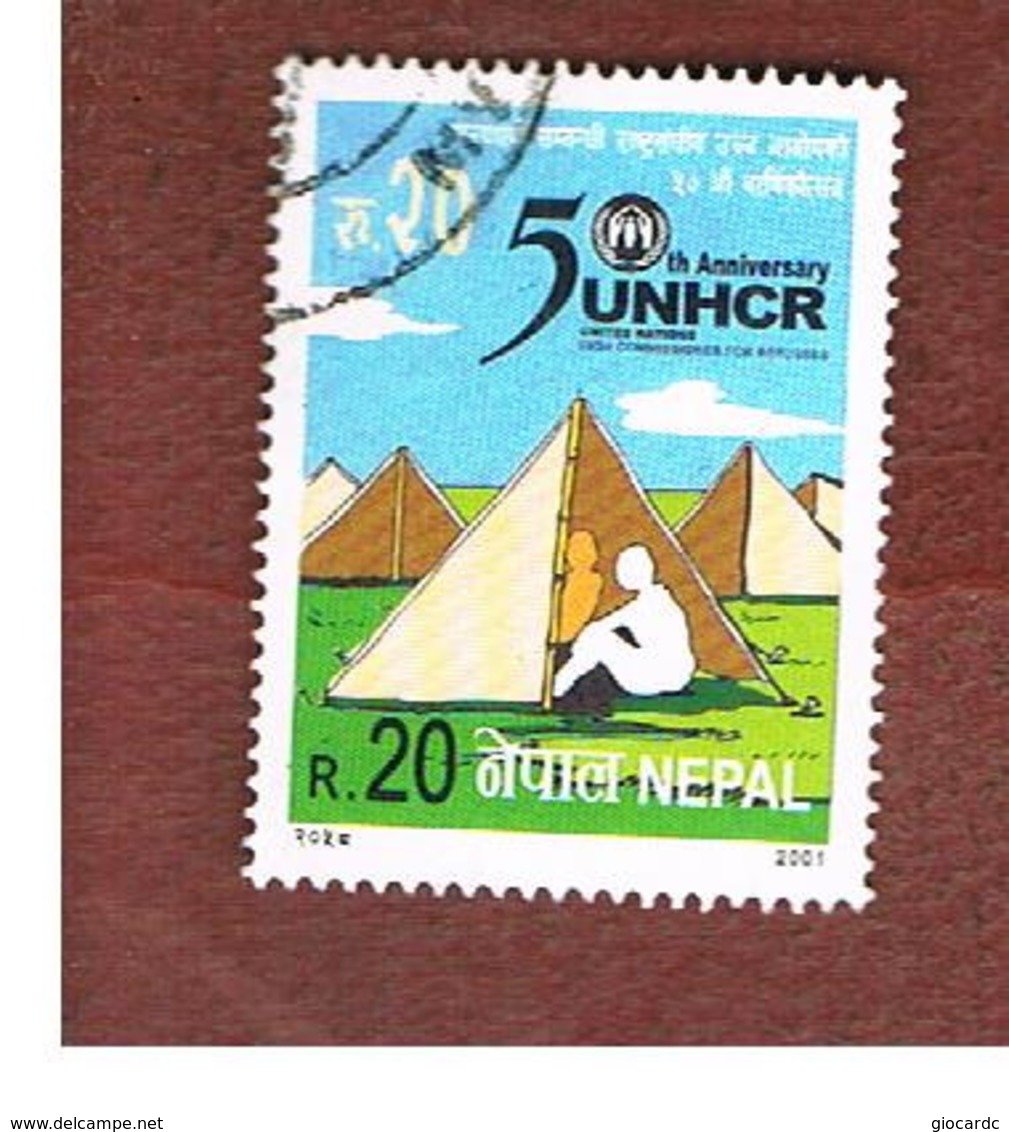 NEPAL  -  SG 750   - 2001 UNHCR ANNIVERSARY -  USED ° - Nepal