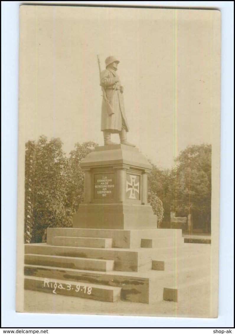 U8738/ Riga  Denkmal  Foto AK 1918 Lettland  - Lettonia