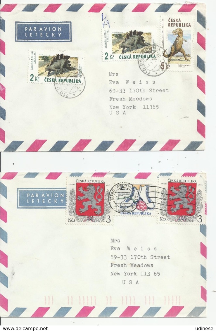 TEN AT A TIME - CZECH REPUBLIC - LOT OF 1O LETTERS TRAVELED - LETTRES PARLEE - 25 POSTALLY USED STAMPS - Verzamelingen & Reeksen