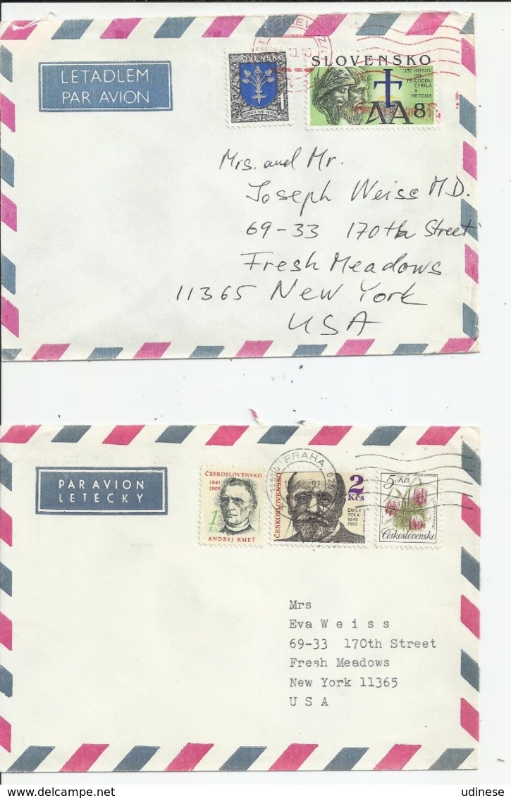 TEN AT A TIME - CZECH REPUBLIC - LOT OF 1O LETTERS TRAVELED - LETTRES PARLEE - 25 POSTALLY USED STAMPS - Collezioni & Lotti