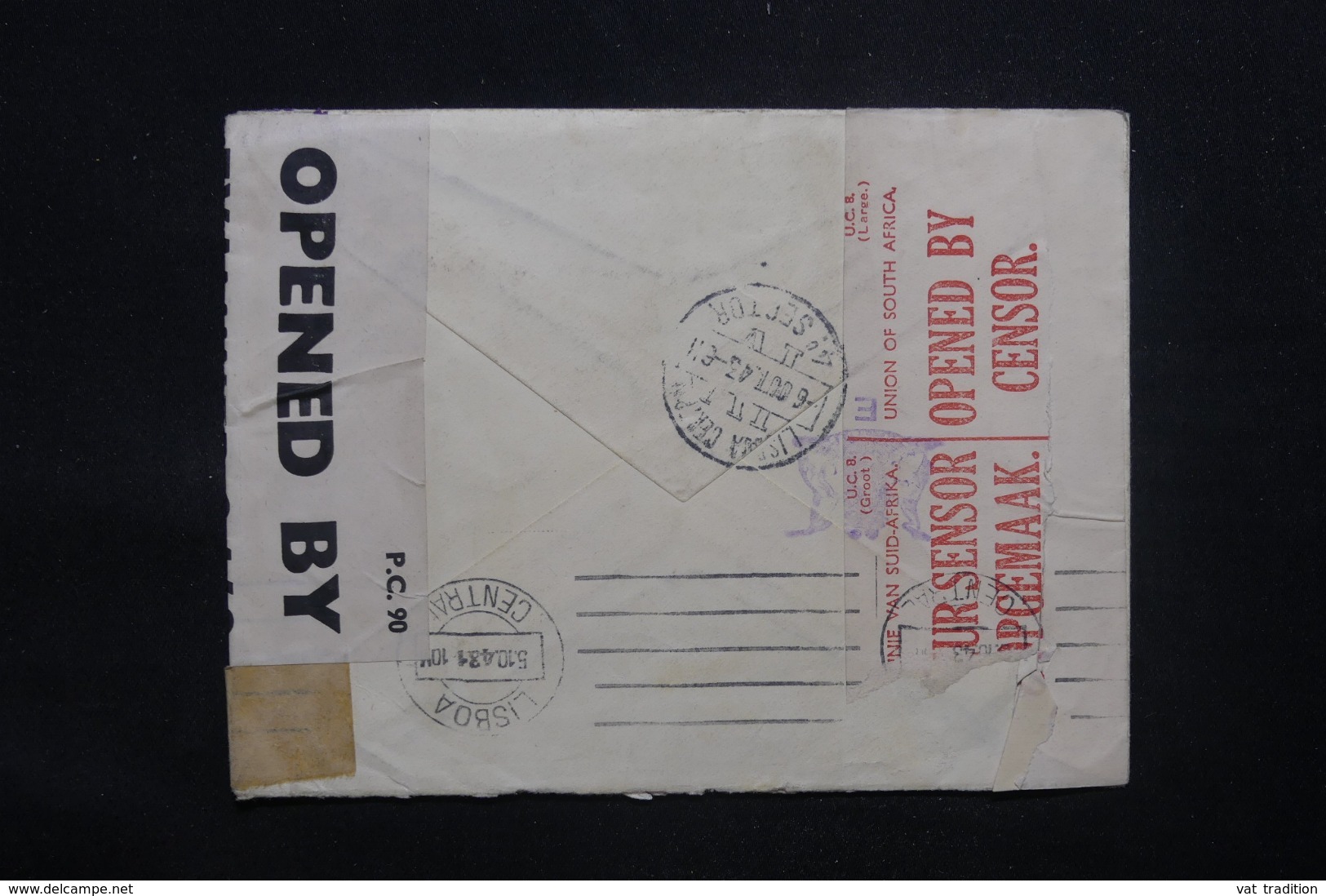 SAINT THOMAS - Enveloppe De St Tomé Pour Londres En 1943 Avec Contrôles Postaux, Affranchissement Plaisant - L 43584 - St. Thomas & Prince
