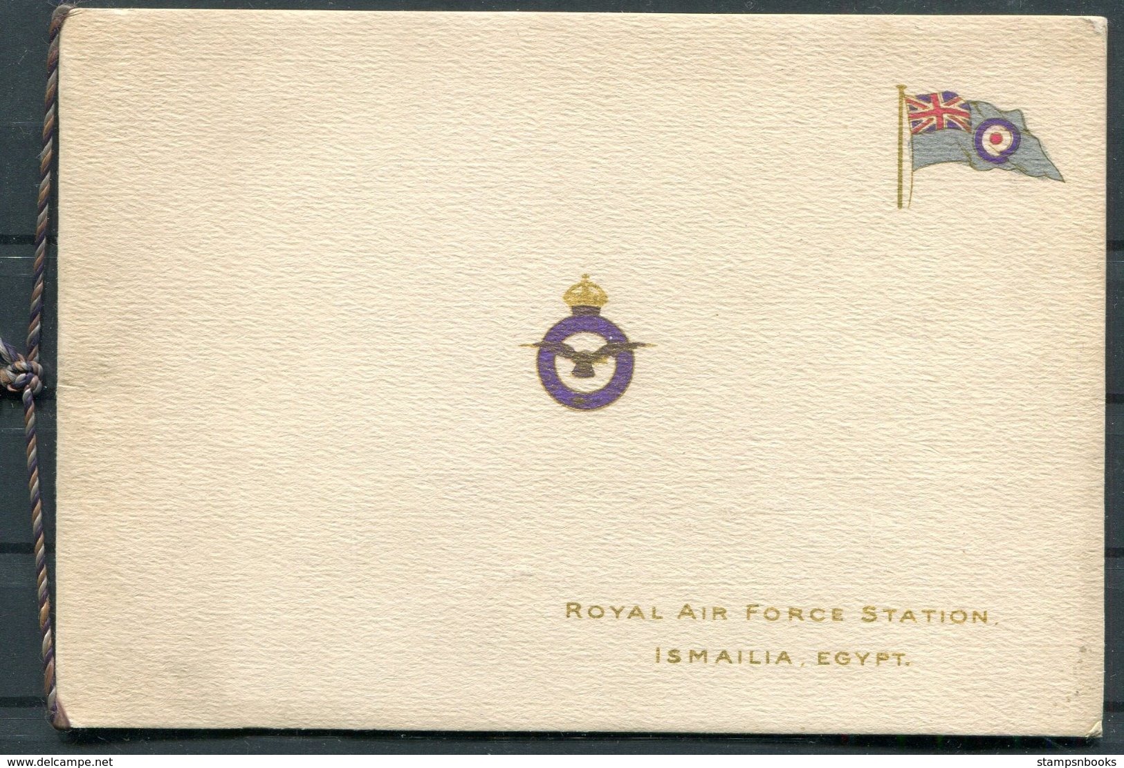 Royal Air Force Station Ismailia Egypt RAF Christmas Card - Documents