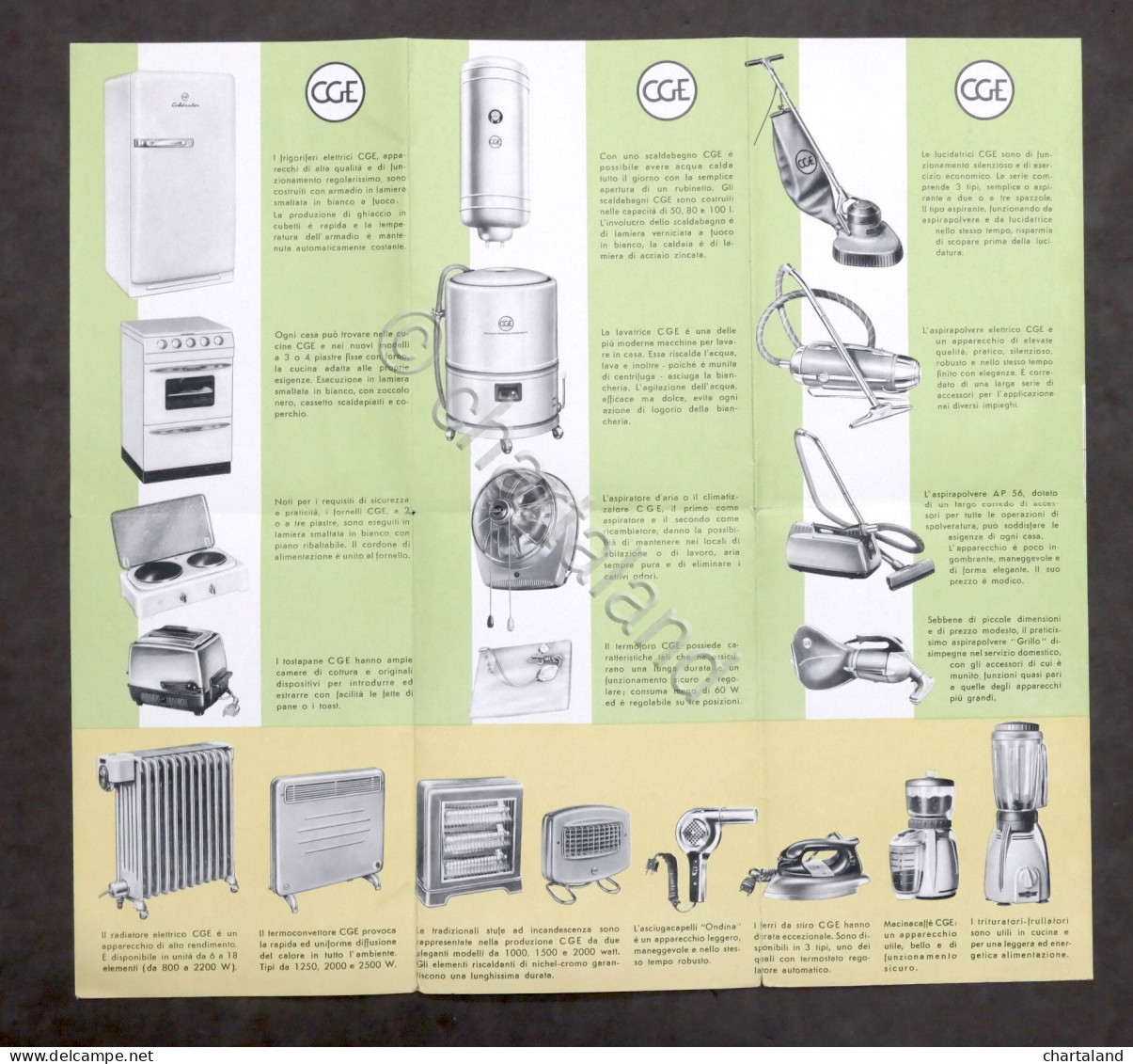 Brochure Elettrodomestici CGE - Per Viver Meglio - 1956 - Pubblicitari