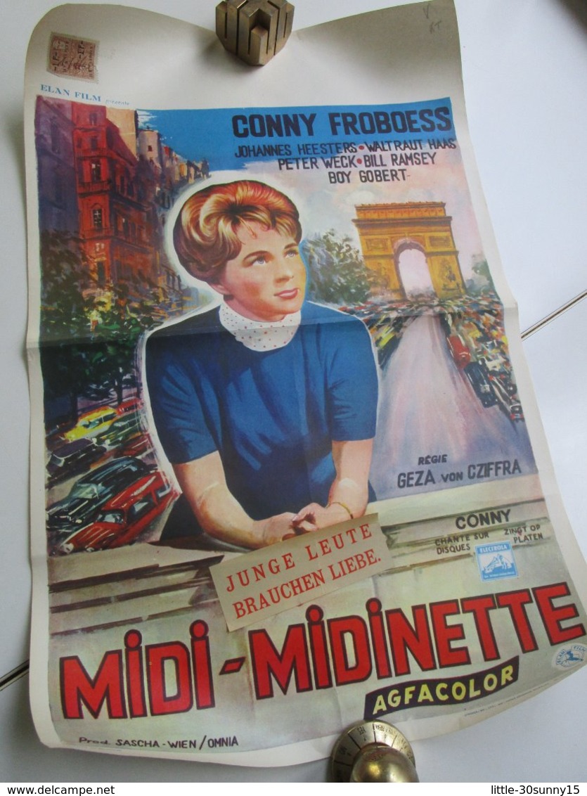 CONNY FROBOESS  "Midi-Midinette" (Junge Leute Brauchen Liebe) /// Belgian Film Poster - Posters