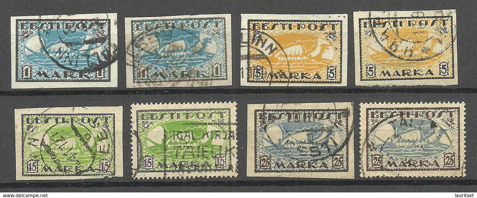 Estland Estonia 1919-1922 Wiking Ship Complete Set O - Estonia