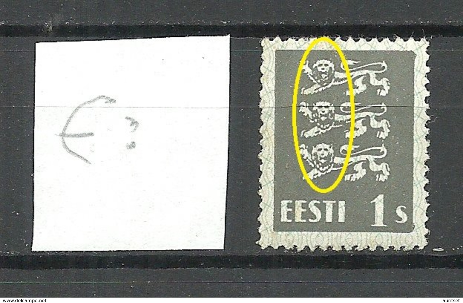 ESTLAND Estonia 1940 Michel 164 W ERROR Abart Variety = Black Beards MNH - Estland