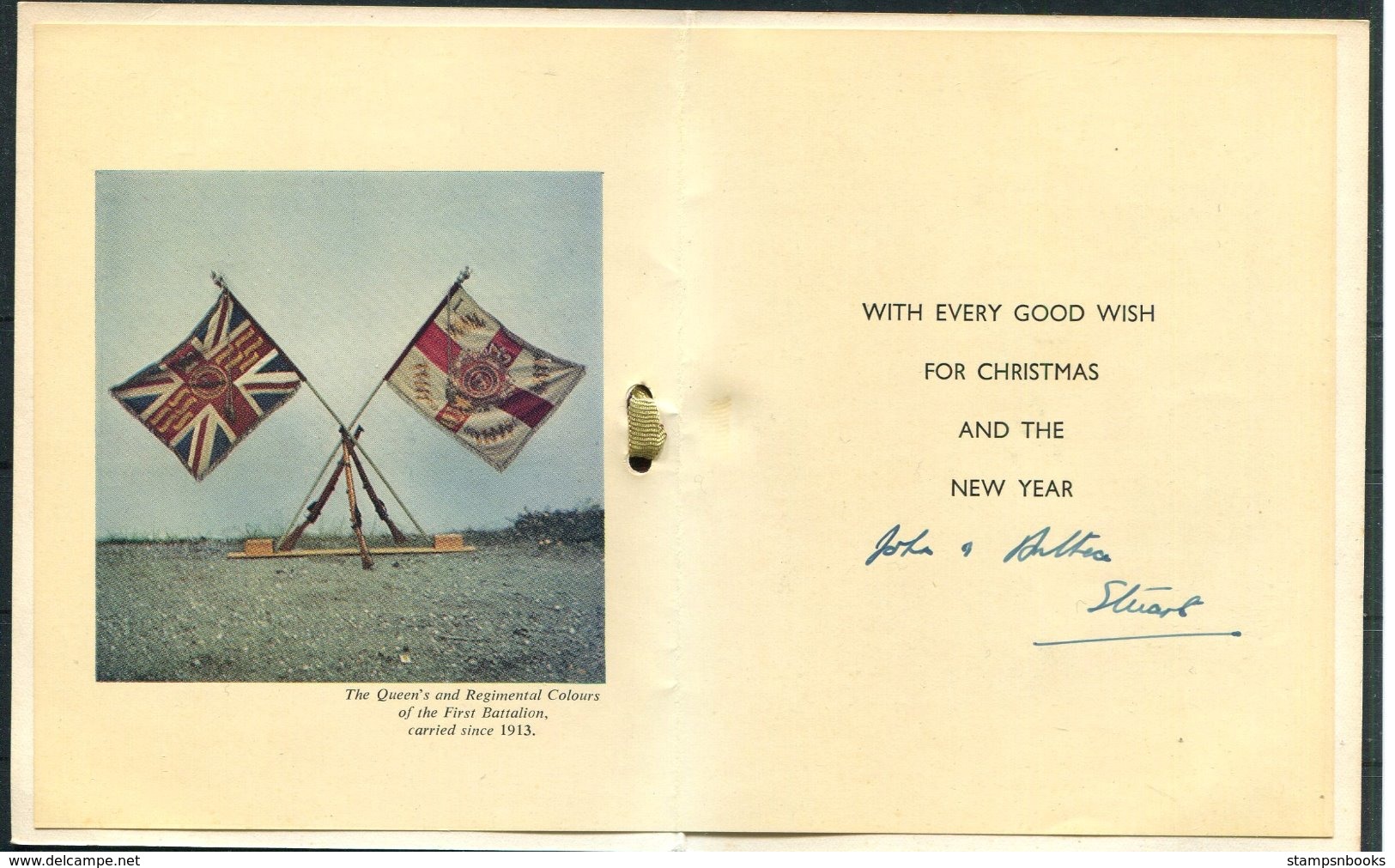 British Army Worcestershire Regiment Christmas Card. - Documents