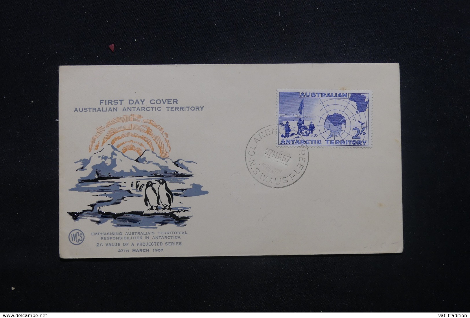 TERRITOIRE ANTARCTIQUE AUSTRALIEN - Enveloppe FDC En 1957 - L 43605 - Lettres & Documents