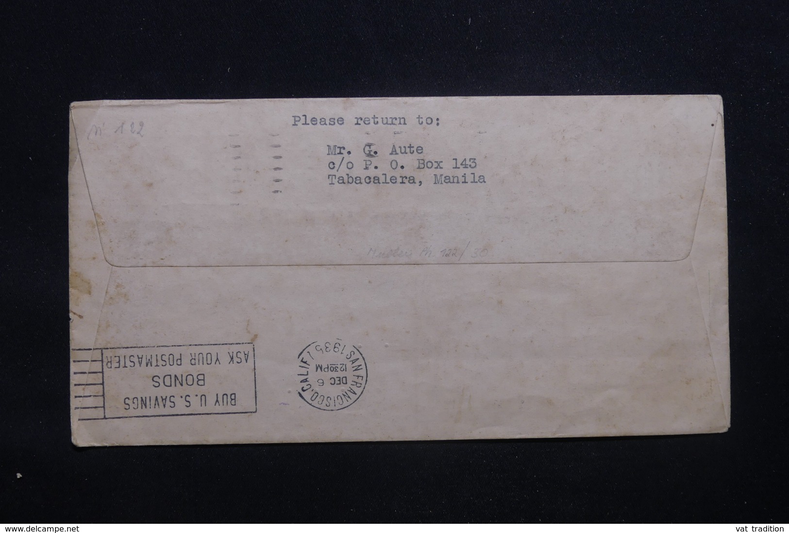 PHILIPPINES - Enveloppe 1er Vol Manille / San Francisco En 1935, Affranchissement Plaisant - L 43606 - Philippines