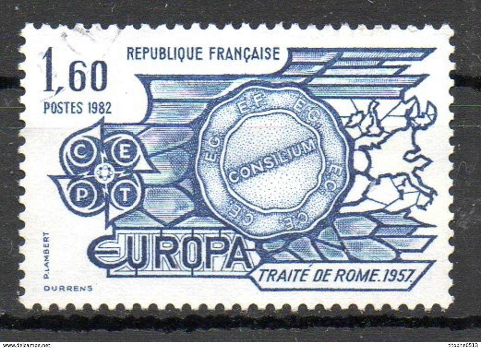 FRANCE. N°2207 Oblitéré De 1982. Traité De Rome. - 1982