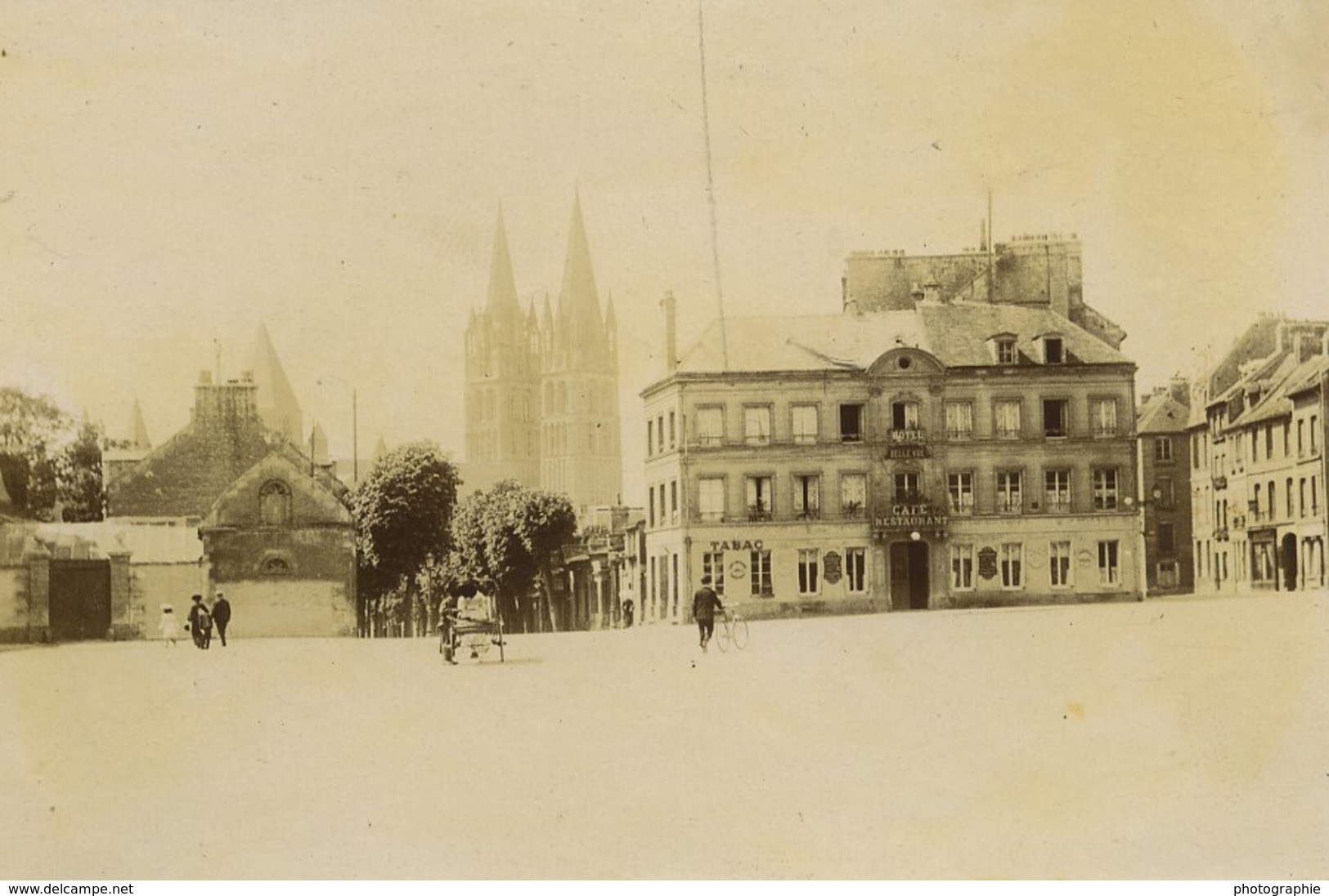 France Vues De Caen Set De 12 Anciennes Photos Amateur 1890 - Lugares