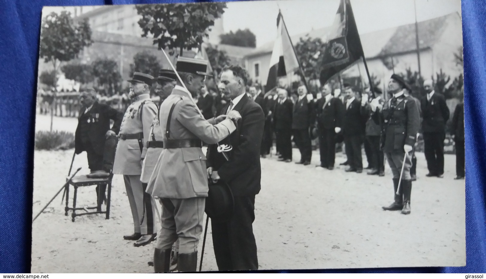 CPA PHOTO REMISE DE MEDAILLE MILITAIRE DECORATION PHOTO NOYRIGAT RODEZ - Photographie